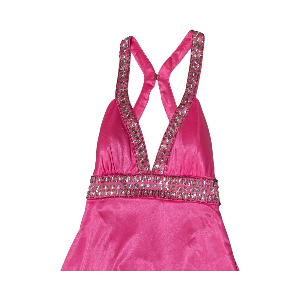 Hot Pink Bedazzled Cinderella Couture Formal Banquet Dress
